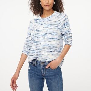 J. Crew Speckled Blue Pullover Sweater Size Small Preppy